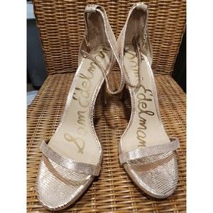 Sam Edelman ‎ ROSE GOLD Women's Size 11 M High Heels Open Toes Shoes MSRP $120